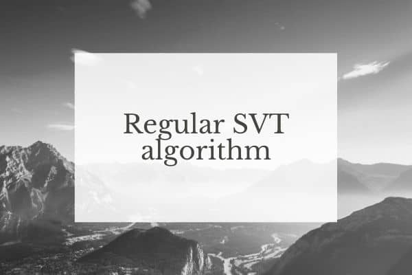 Regular SVT algorithm